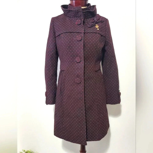 Feiermina Jackets & Blazers - Feiermina  black coat with red polka dots. Bows in front and back. Size large